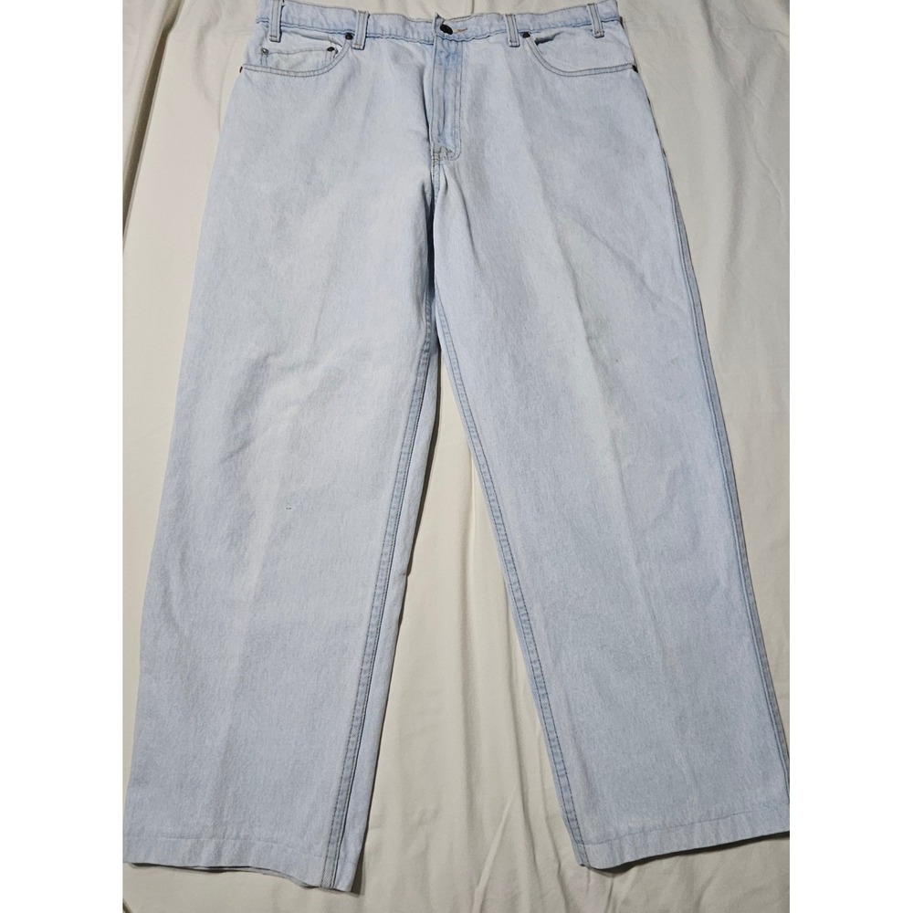 Levi Strauss Signature 540 Jeans Mens 38x34 Relaxed Fit Light Wash Denim Blue